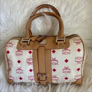Mcm Boston Type Satchel in good used condition